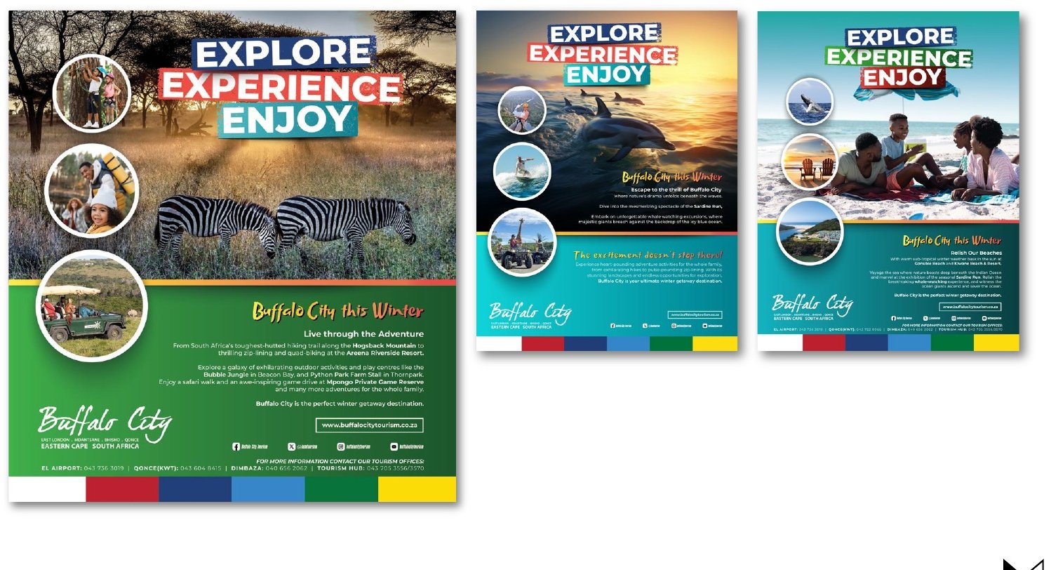 Buffalo City tourism advert layouts