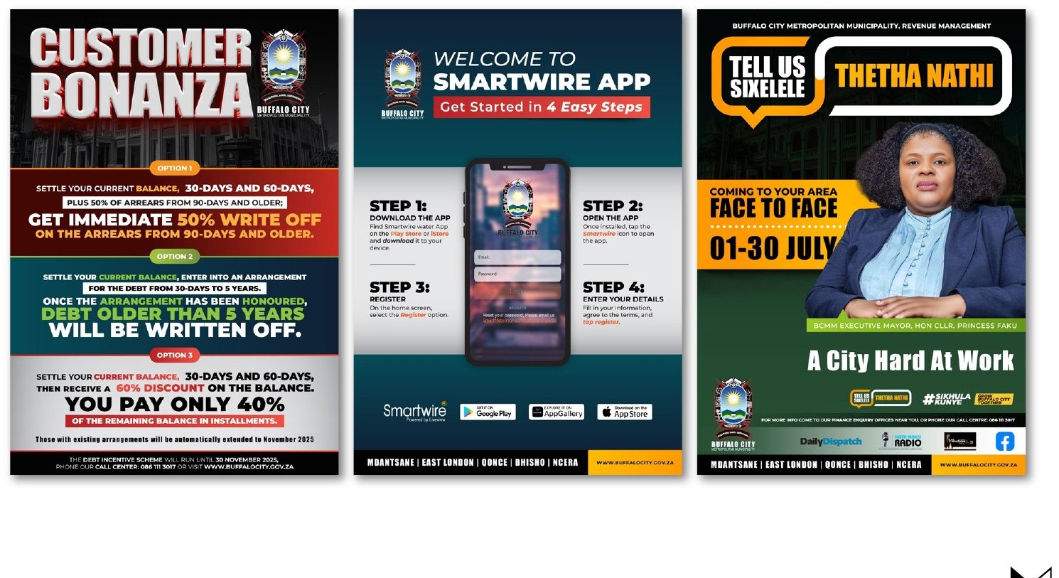 Buffalo City local government campaign posters