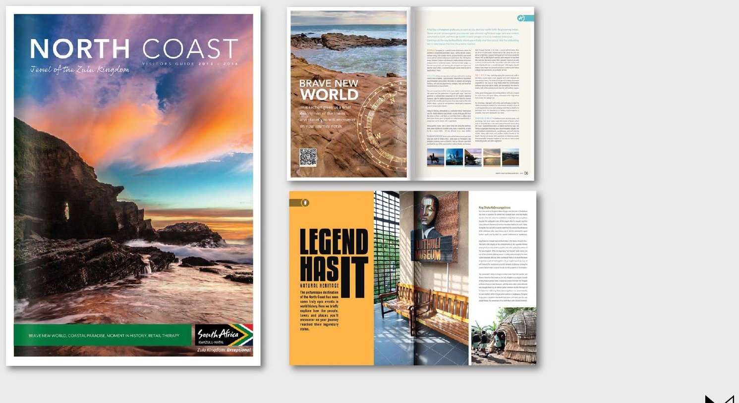 North Coast visitors guide cover and spreads